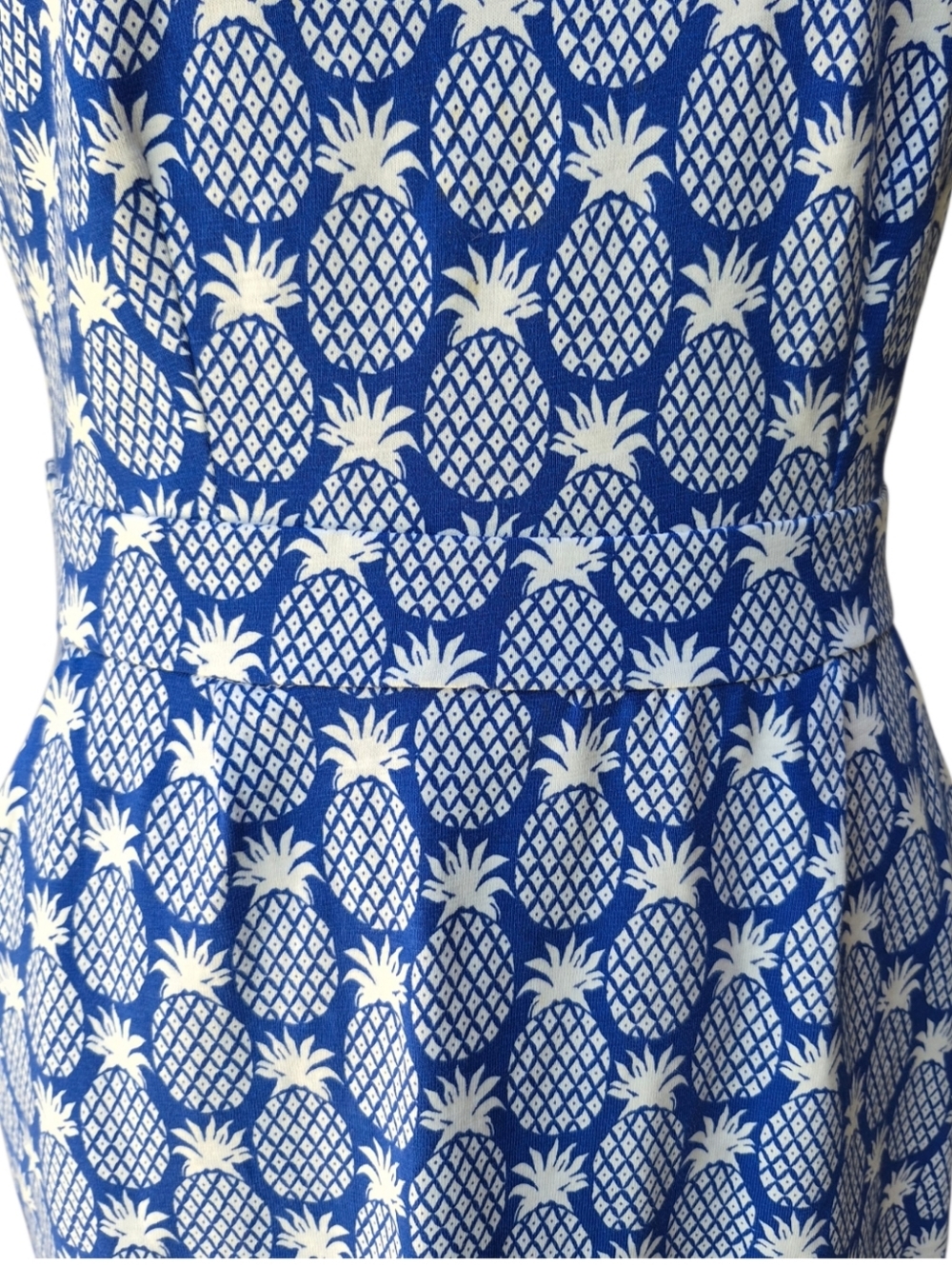 Boden Florrie Jersey Pineapple Print Dress Pockets Size 8 - Picture 9 of 16